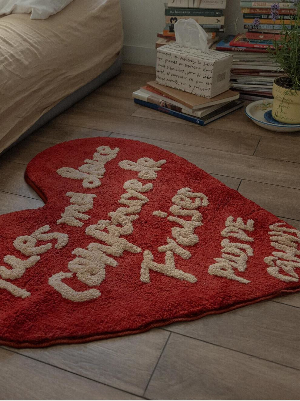 Heart-Shaped Letter Rug-1