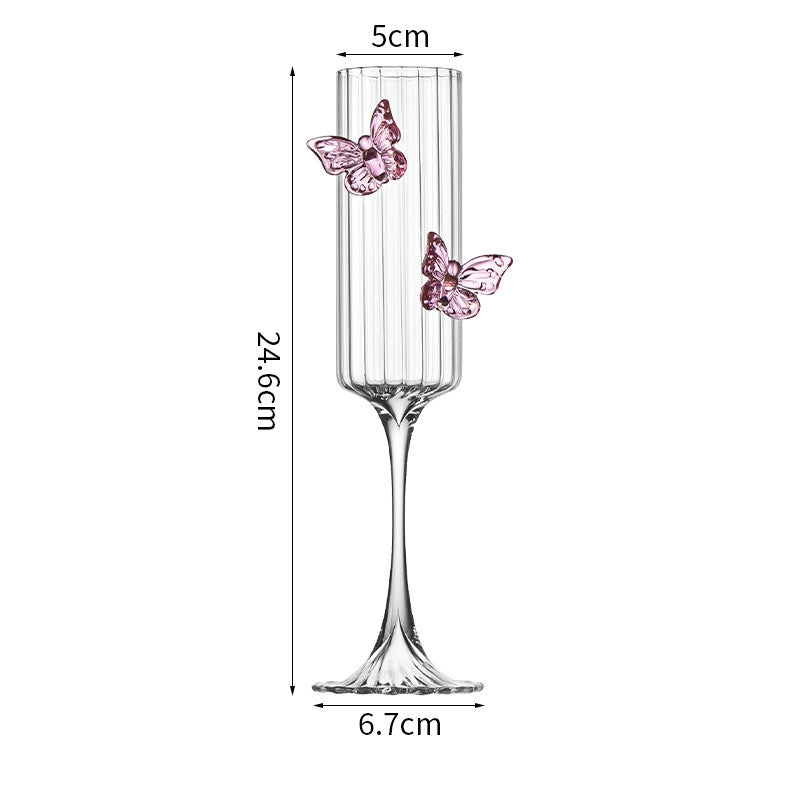 Butterfly Wine Glass Set-4
