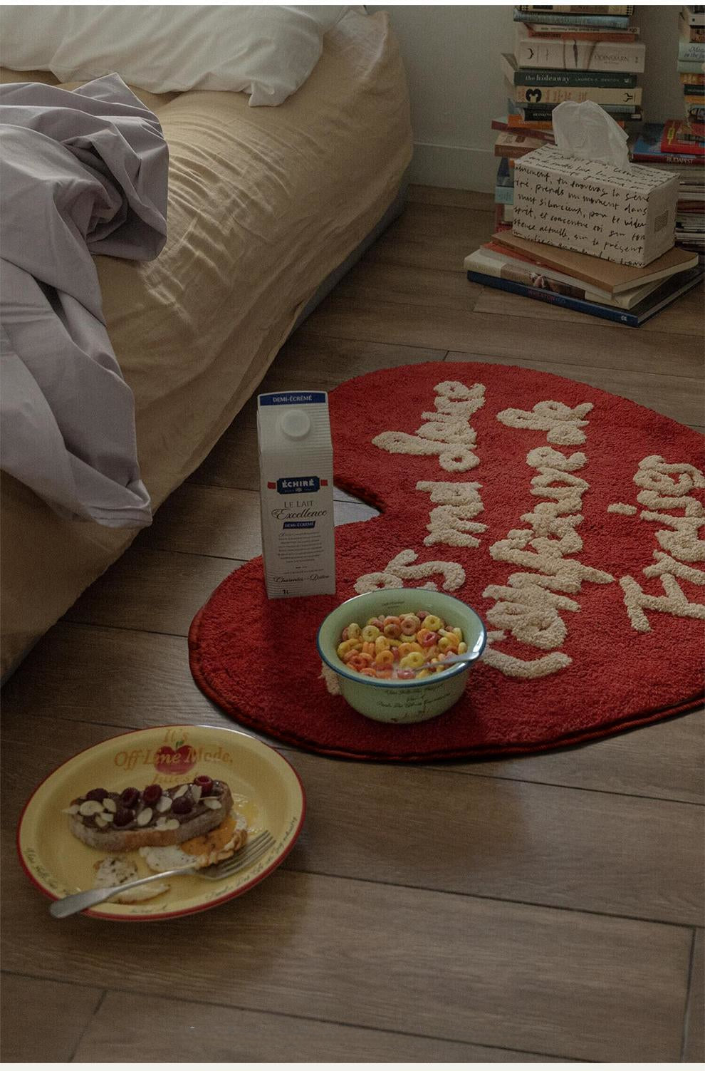 Heart-Shaped Letter Rug-4