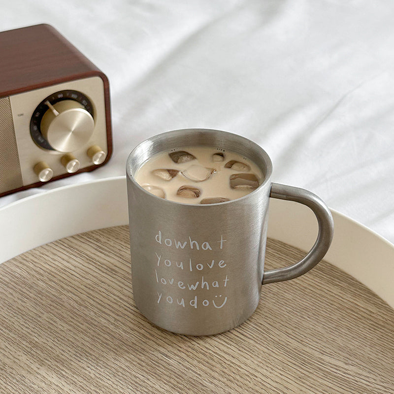 Stainless Steel Letters Mug-0