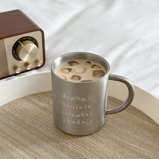 Stainless Steel Letters Mug-0