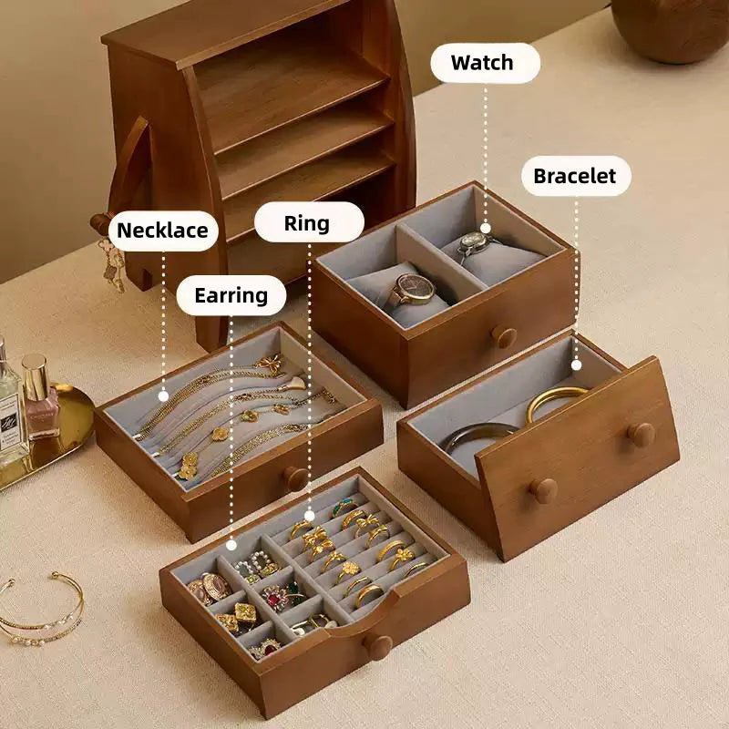 Robot Solid Wood Jewelry Box-3
