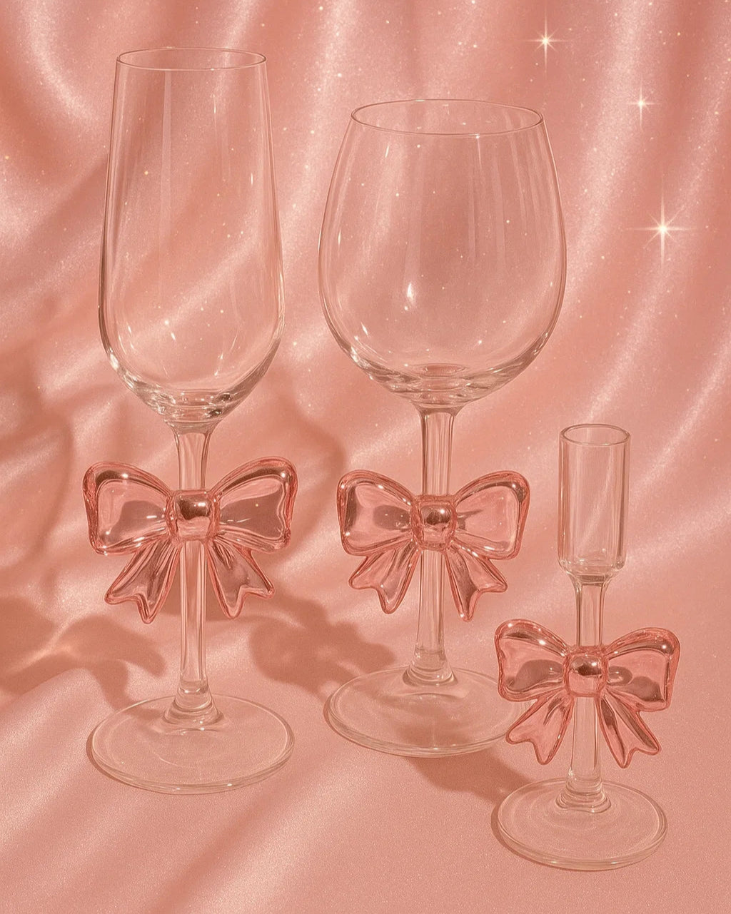 Pink Bow Glassware Set-0