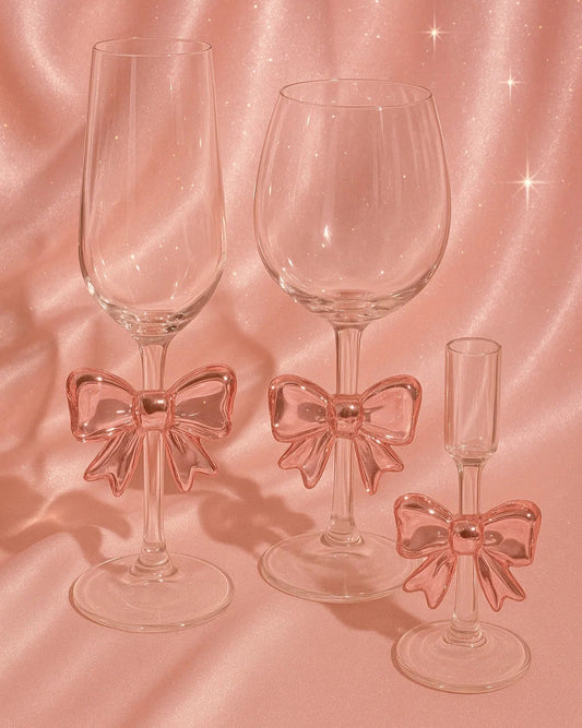 Pink Bow Glassware Set-0