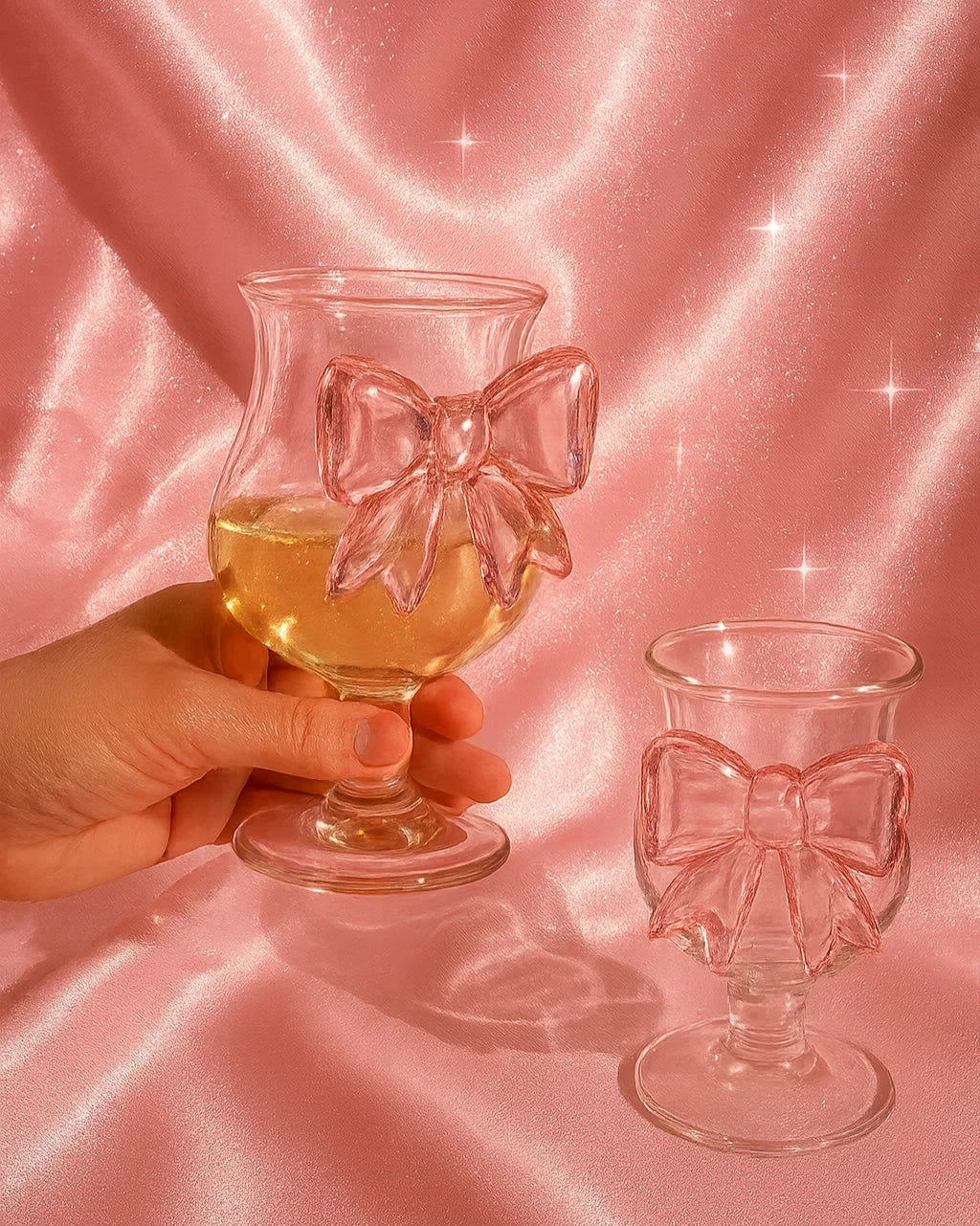 Pink Bow Glassware Set-4