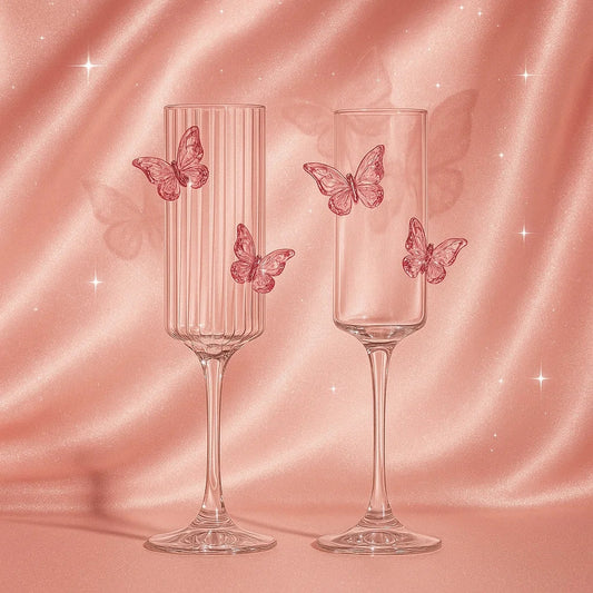 Butterfly Wine Glass Set-0