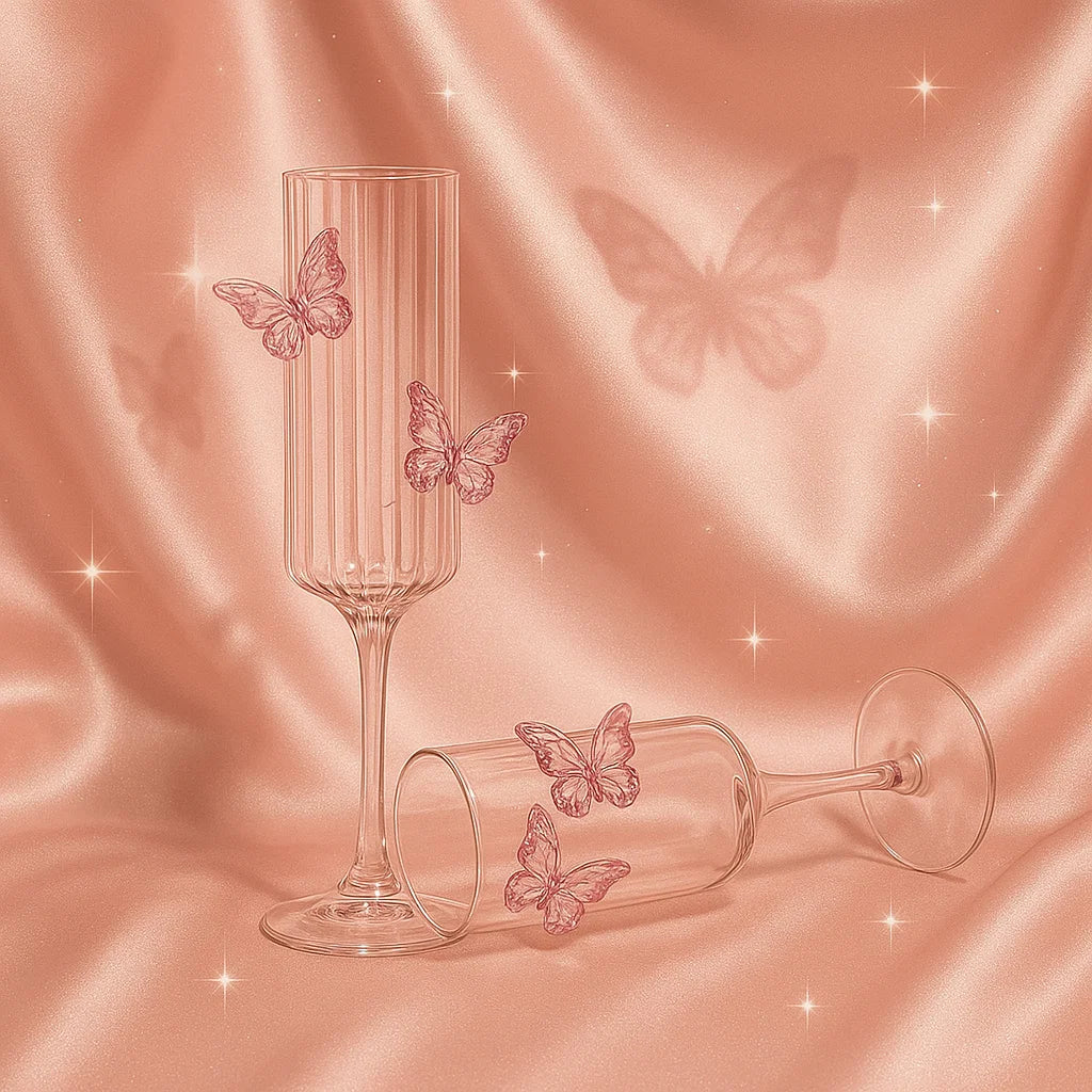 Butterfly Wine Glass Set-2